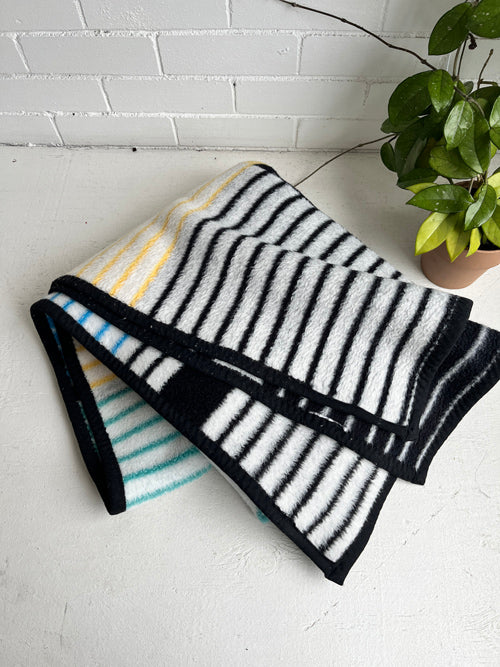 Striped blanket - previously loved - vintage blanket