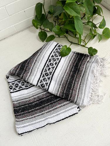 Grey Falsa Blanket Made in Mexico