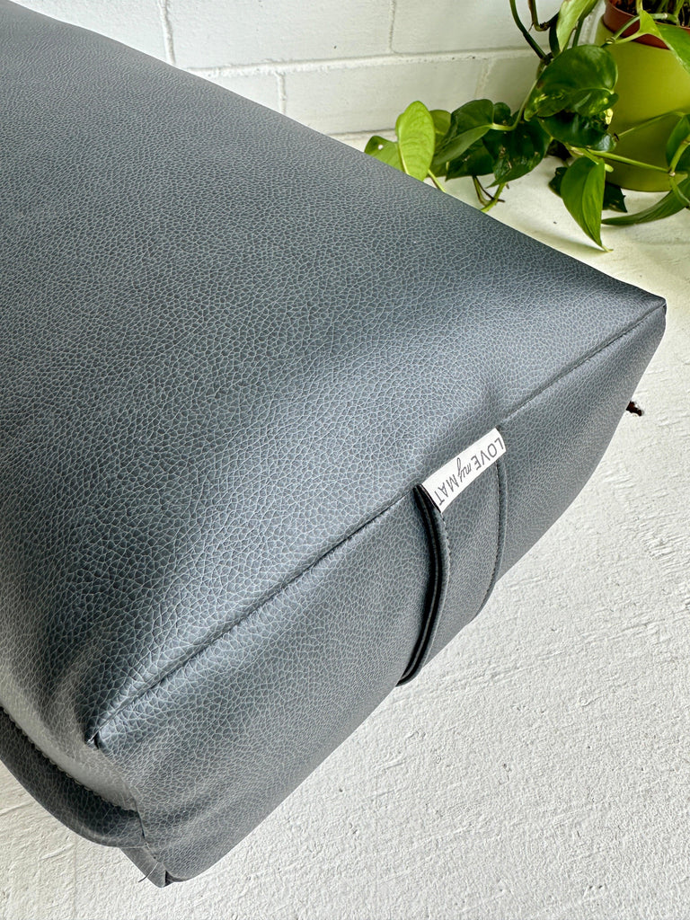 Charcoal Traditional Vinyl Bolster - Love My Mat