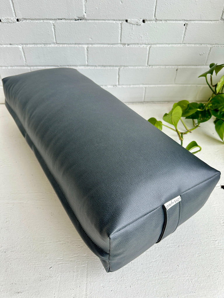 Charcoal Traditional Vinyl Bolster - Love My Mat