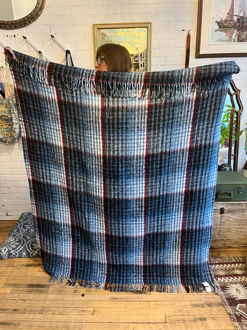 pre-loved reclaimed textile throw blanket