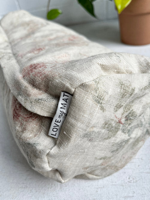 Distressed Floral Mini Lumbar Bolster